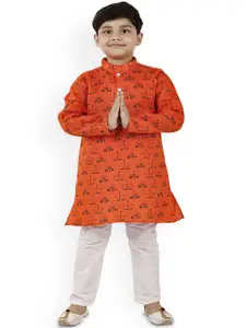 BAESD Boys Printed Regular Kurta with Pyjamas