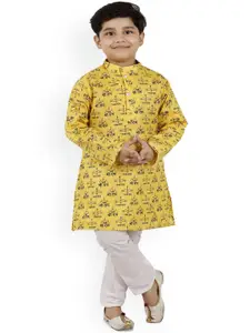 BAESD Boys Ethnic Motifs Printed Regular Kurta with Trousers