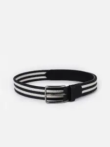 Peter England Men Striped Leather Belt
