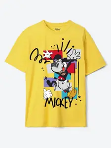 YK Disney Boys Mickey Mouse Printed Applique T-shirt