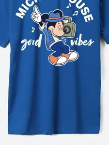 YK Disney Boys Mickey Mouse Printed Applique T-shirt