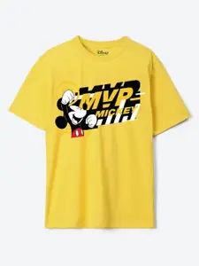 YK Disney Boys Mickey Mouse Printed Applique T-shirt