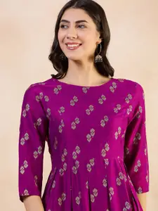 Anouk Ethnic Motifs Print A-Line Maxi Dress