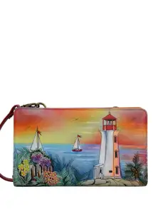 Anuschka Women Printed Leather Zip Around Wallet