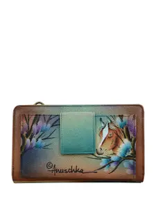 Anuschka Women Animal Leather Zip Around Wallet