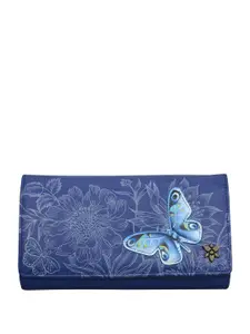 Anuschka Women Floral Printed Leather Three Fold Wallet