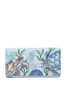 Anuschka Women Animal Printed Leather Three Fold Wallet