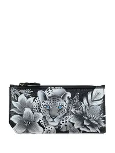 Anuschka Women Animal Printed Leather Zip Around Wallet