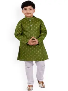 BAESD Boys Floral Printed Regular Kurta with Trousers