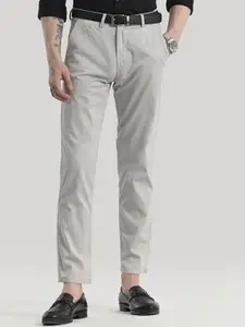 Snitch Men Smart Slim Fit Chinos Trousers