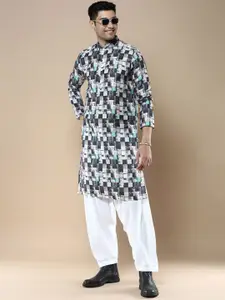 Anouk Men Printed Regular Kurta with Patiala