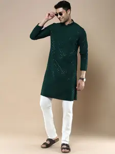 Anouk Men Floral Embroidered Regular Chikankari Kurta with Patiala
