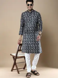 Anouk Men Floral Printed Regular Kurta with Pyjamas
