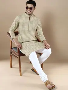 Anouk Men Embroidered Regular Chikankari Kurta with Churidar