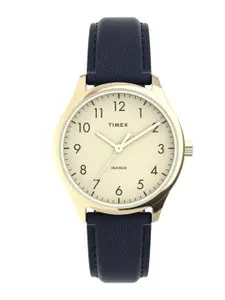 Timex Women Brass Dial & Leather Straps Analogue Watch TW2V36200