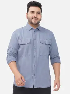 Santonio Men Plus Size Classic Opaque Casual Shirt