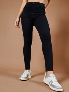 Roadster Women Skinny Fringed Detailing High Rise Stretchable Denim Jeans