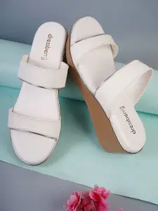 DressBerry Women Colourblocked Open Toe Flats