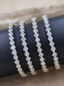 Anouk Set Of 4 Gold-Plated AD Studded Bangle