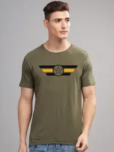 ADRO Men Printed Applique T-shirt