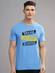 ADRO Men Typography Printed Raw Edge T-shirt