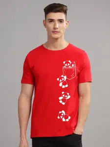 ADRO Men Typography Printed Pockets T-shirt