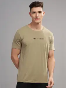 ADRO Men Typography Printed Applique T-shirt