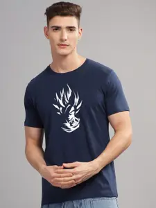 ADRO Men Printed Tropical Raw Edge T-shirt