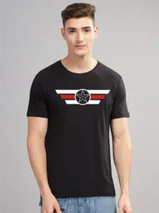 ADRO Men Printed Applique T-shirt