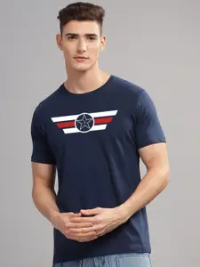 ADRO Men Printed Applique T-shirt