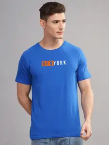 ADRO Men Typography Printed Applique T-shirt