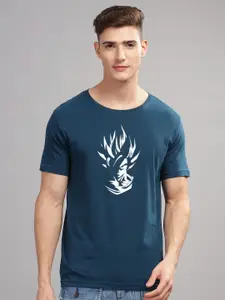 ADRO Men Printed Raw Edge T-shirt