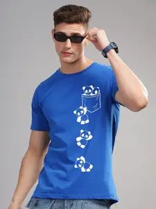 ADRO Men Typography Printed Pockets T-shirt
