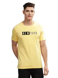 ADRO Men Typography Printed Applique T-shirt