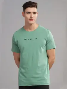 ADRO Men Typography Printed Raw Edge T-shirt