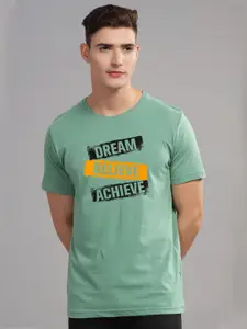 ADRO Men Typography Printed Applique T-shirt