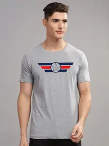 ADRO Men Printed Applique T-shirt