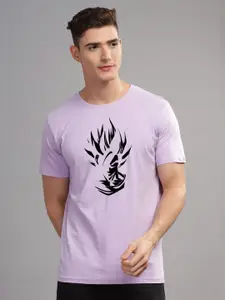 ADRO Men Printed Raw Edge T-shirt