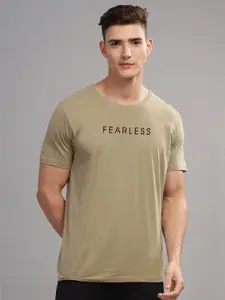 ADRO Men Typography Printed Raw Edge T-shirt