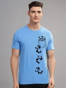 ADRO Men Typography Printed Applique T-shirt