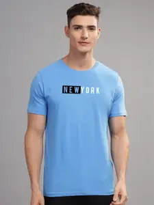 ADRO Men Typography Printed Raw Edge T-shirt