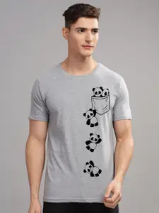 ADRO Men Typography Printed Pockets T-shirt