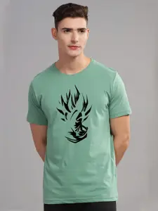 ADRO Men Printed Raw Edge T-shirt