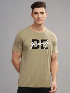 ADRO Men Typography Printed Applique T-shirt