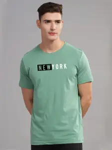 ADRO Men Typography Printed Raw Edge T-shirt