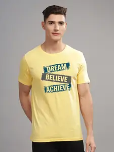 ADRO Men Typography Printed Applique T-shirt