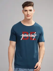 ADRO Men Typography Printed Pockets T-shirt