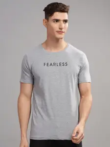 ADRO Men Typography Printed Raw Edge T-shirt