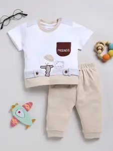 Moms Love Infant Boys Pure Cotton T-shirt With Joggers