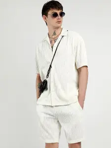 Campus Sutra Campus Self-Designed Shirt & Shorts Co-Ords